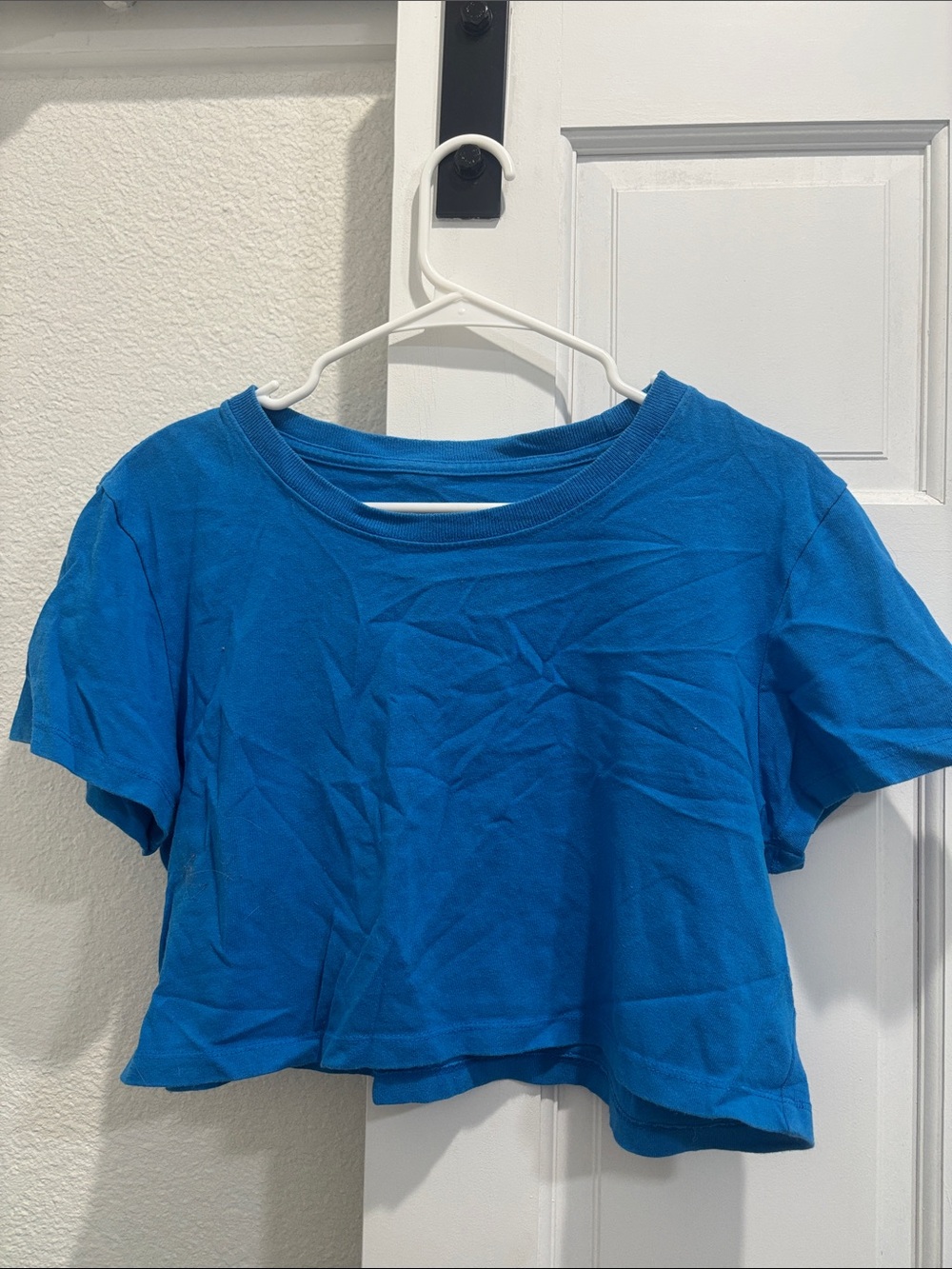 BDG Bright Blue Cropped Tee - Women